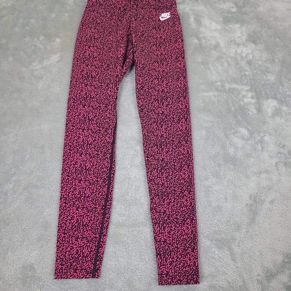 Nike Womens Pink Leopard‎ Workout Pants size Small Just Do It